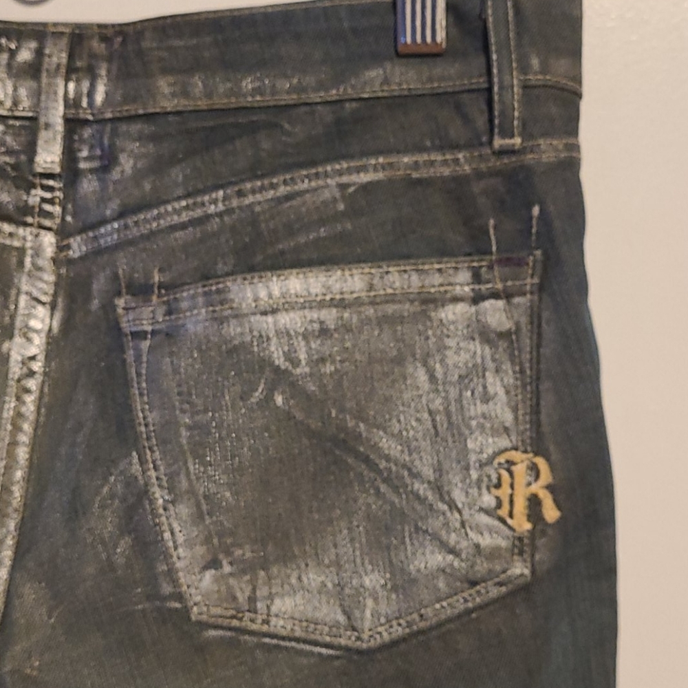 Silver-wash, RICH & SKINNY jeans. Two pair R&S=$20)!  Size 26